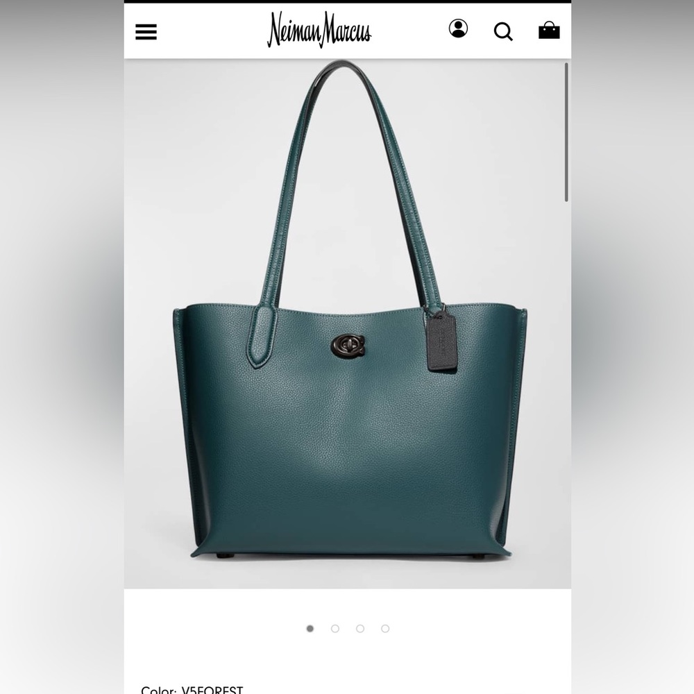 Willow Forest Green Coach Tote NWT